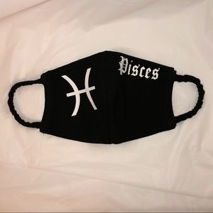 All black custom zodiac face masks